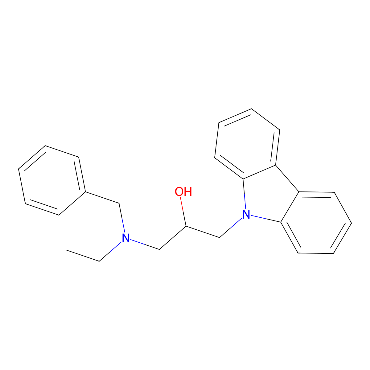 1-[benzyl(ethyl)amino]-3-(9H-carbazol-9-yl)propan-2-ol molecular structure, CAS 2305453-24-9