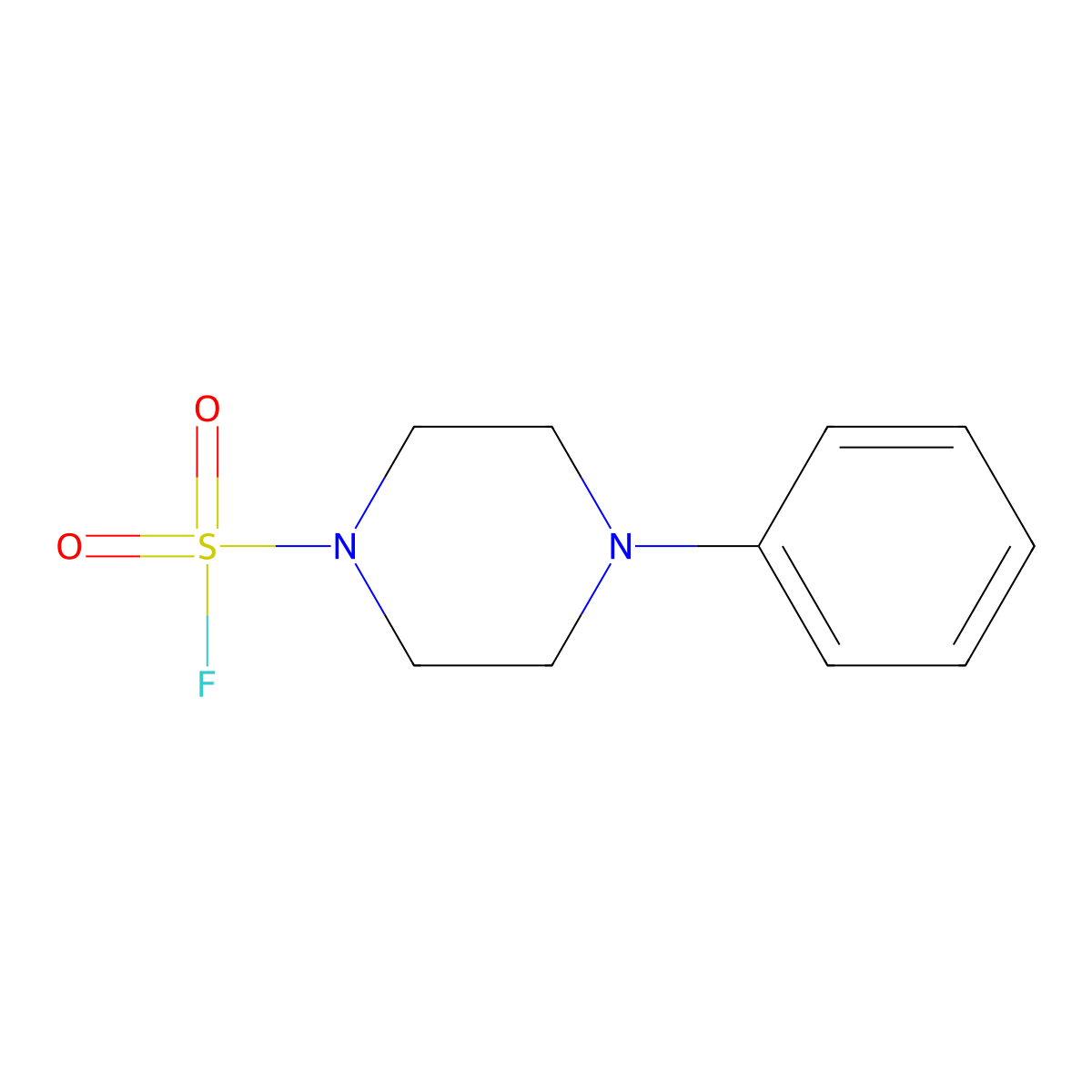 4-Phenylpiperazine-1-sulfonyl fluoride molecular structure, CAS 2305485-32-7