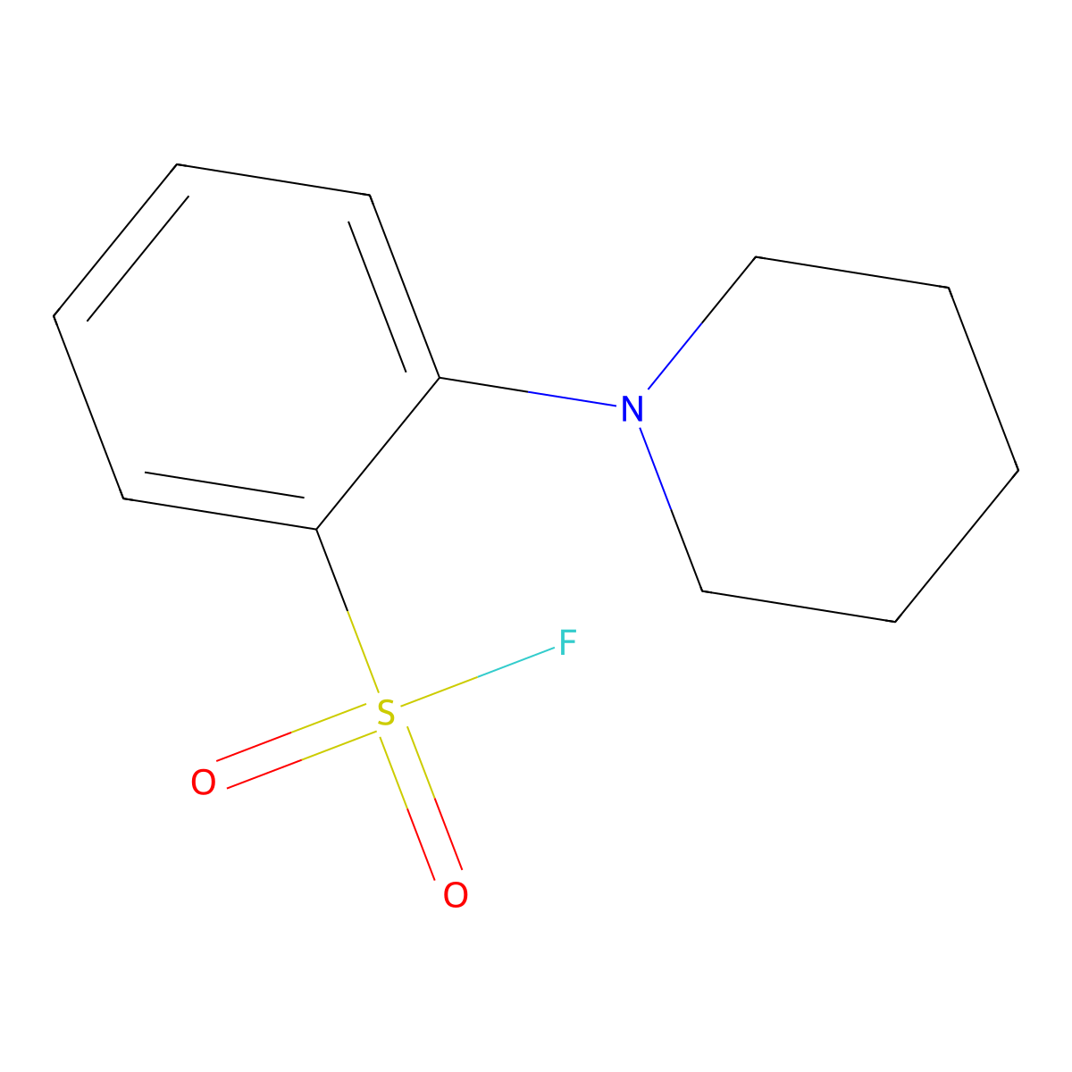 2-(Piperidin-1-yl)benzene-1-sulfonyl fluoride molecular structure, CAS 2305486-48-8