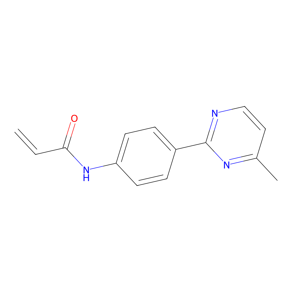 N-[4-(4-Methylpyrimidin-2-yl)phenyl]prop-2-enamide molecular structure, CAS 2305489-26-1