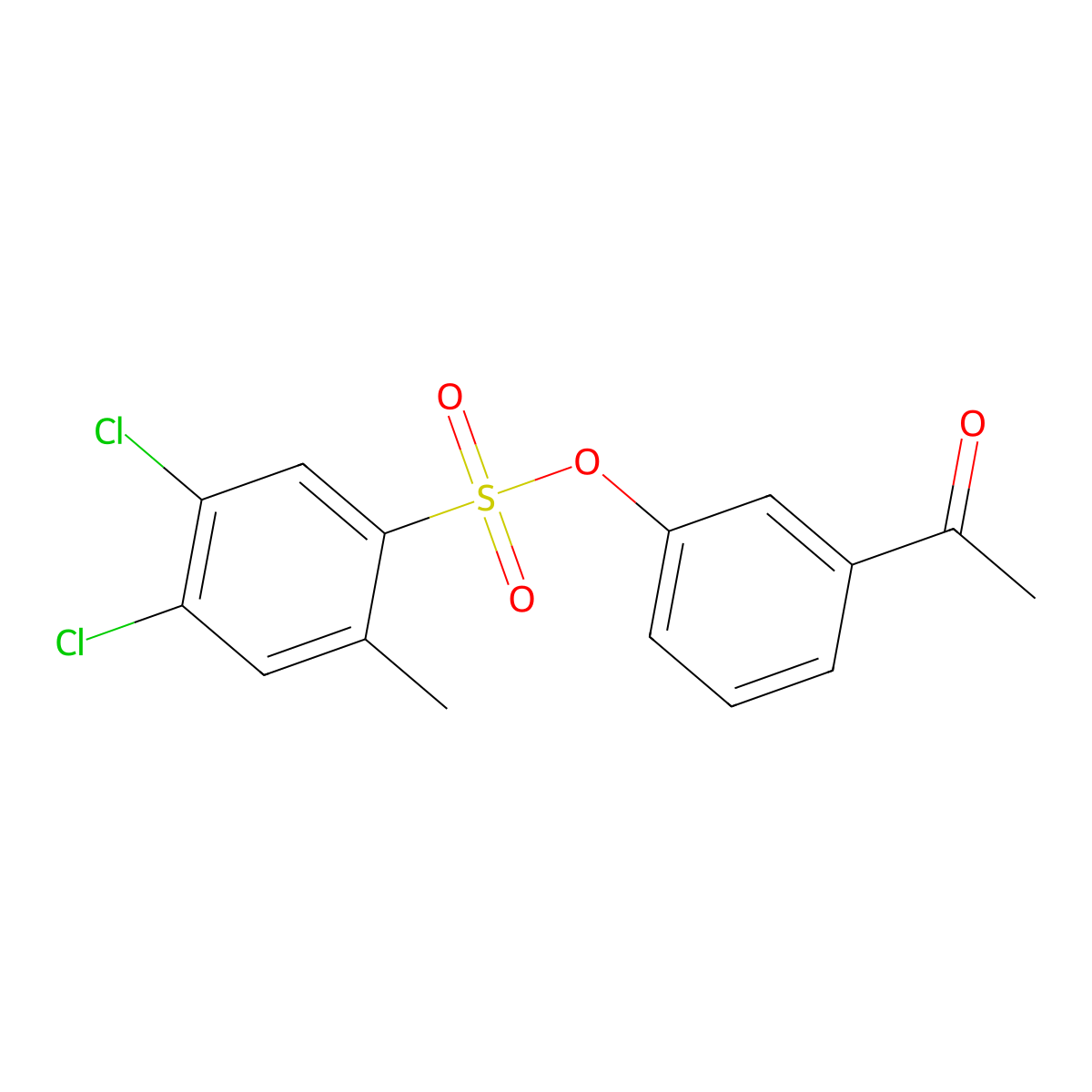 3-Acetylphenyl 4,5-dichloro-2-methylbenzene-1-sulfonate molecular structure, CAS 2305492-17-3