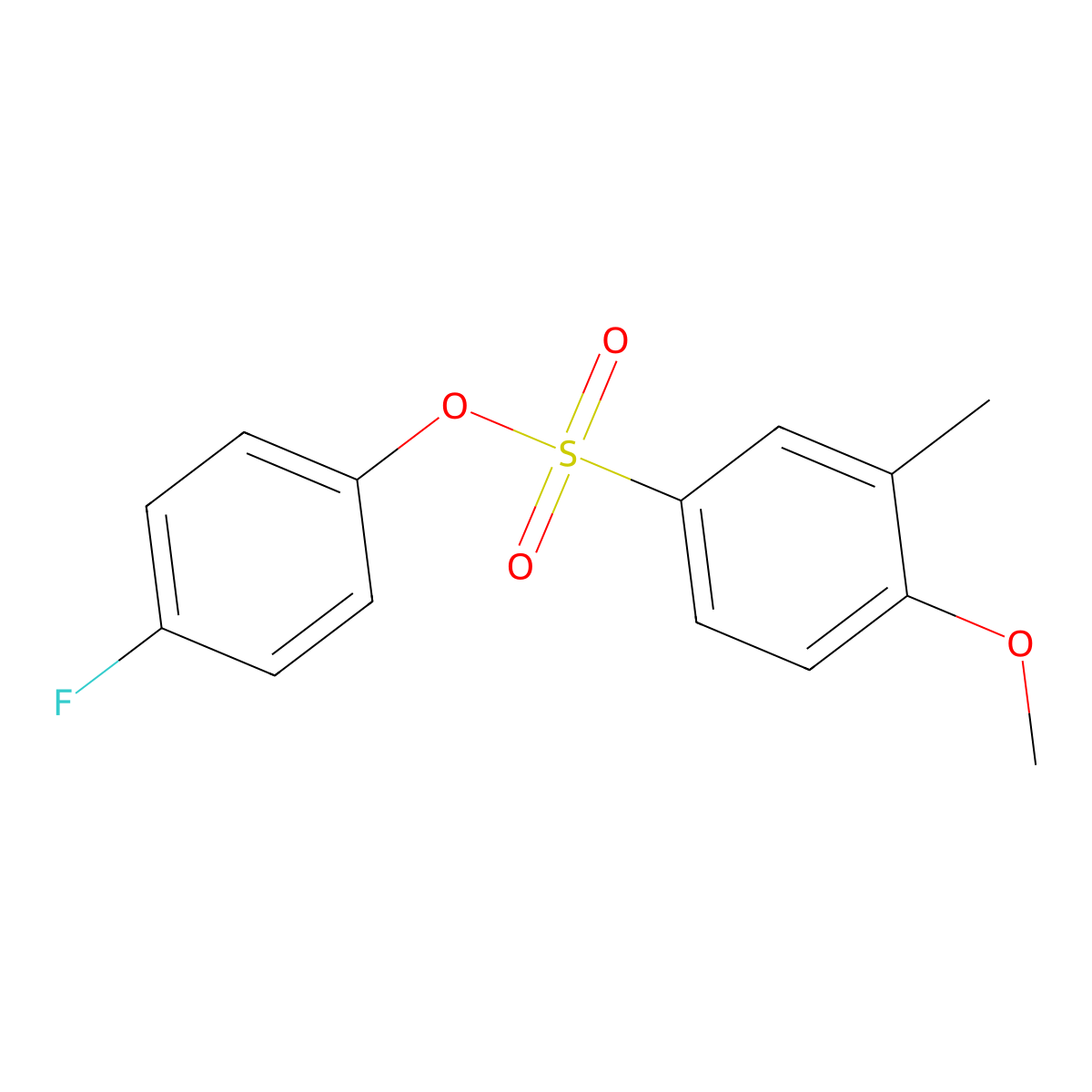 4-Fluorophenyl 4-methoxy-3-methylbenzene-1-sulfonate molecular structure, CAS 2305497-01-0