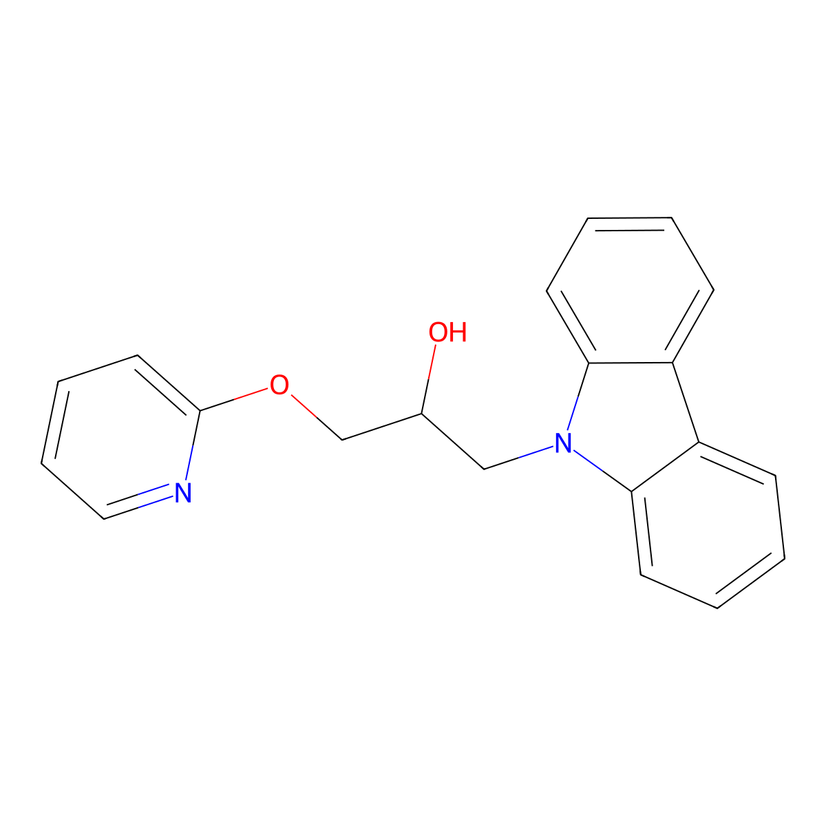 1-(9H-carbazol-9-yl)-3-(pyridin-2-yloxy)propan-2-ol molecular structure, CAS 2305497-68-9