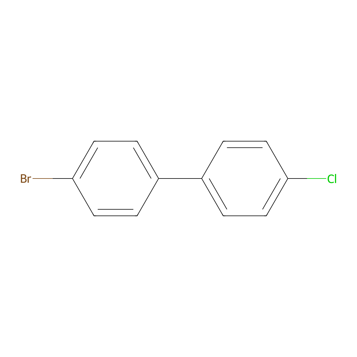 4-Bromo-4'-chloro-1,1'-biphenyl molecular structure, CAS 23055-77-8