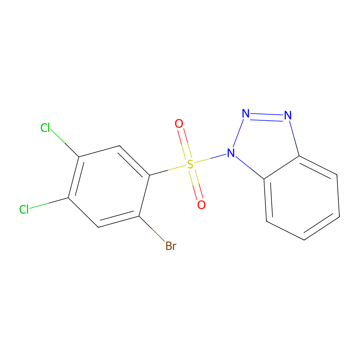 1-(2-bromo-4,5-dichlorobenzenesulfonyl)-1H-1,2,3-benzotriazole molecular structure, CAS 2305530-90-7