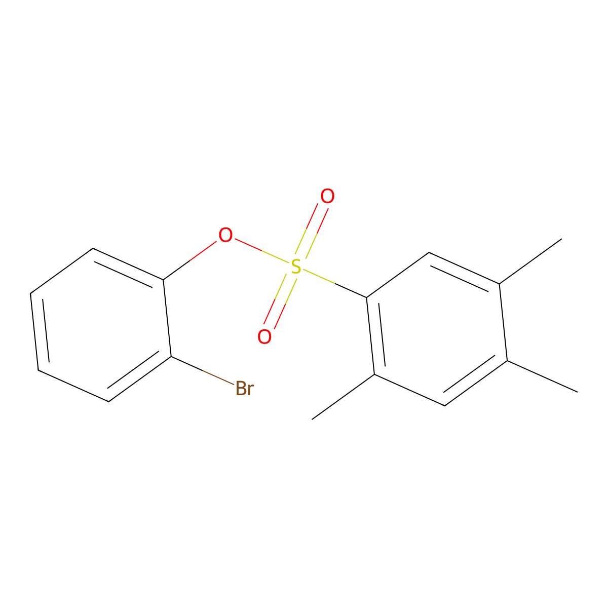 2-Bromophenyl 2,4,5-trimethylbenzene-1-sulfonate molecular structure, CAS 2305531-04-6