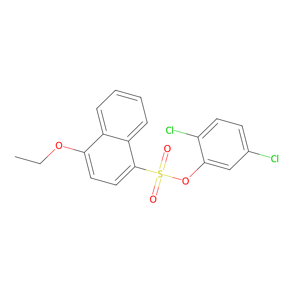 2,5-Dichlorophenyl 4-ethoxynaphthalene-1-sulfonate molecular structure, CAS 2305531-14-8