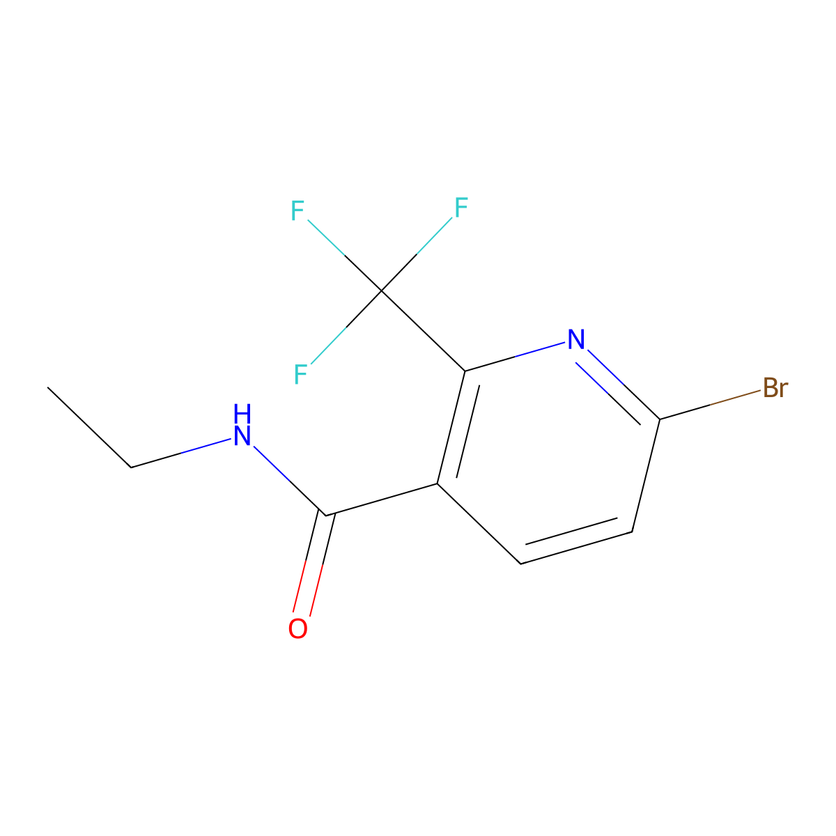 6-Bromo-N-ethyl-2-(trifluoromethyl)pyridine-3-carboxamide molecular structure, CAS 2305541-71-1