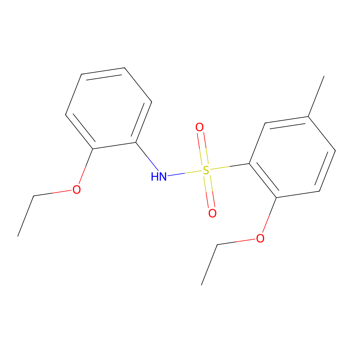 2-ethoxy-N-(2-ethoxyphenyl)-5-methylbenzene-1-sulfonamide molecular structure, CAS 2305545-91-7