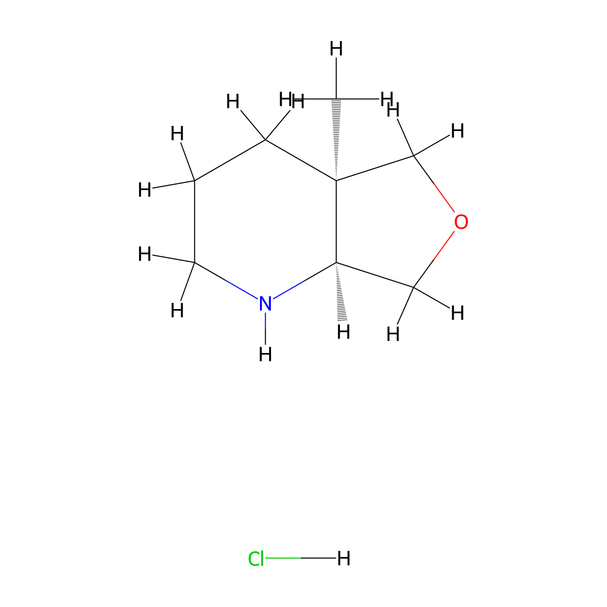 rac-(4aR,7aS)-4a-methyl-octahydrofuro[3,4-b]pyridinehydrochloride molecular structure, CAS 2305562-55-2