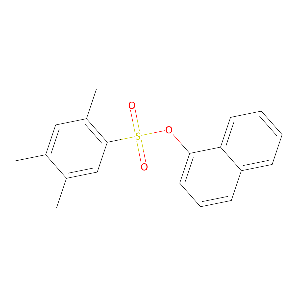 Naphthalen-1-yl 2,4,5-trimethylbenzene-1-sulfonate molecular structure, CAS 2305565-44-8