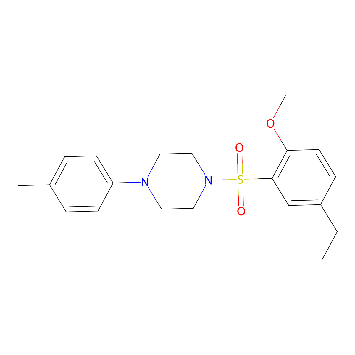 1-(5-Ethyl-2-methoxybenzenesulfonyl)-4-(4-methylphenyl)piperazine molecular structure, CAS 2305565-52-8