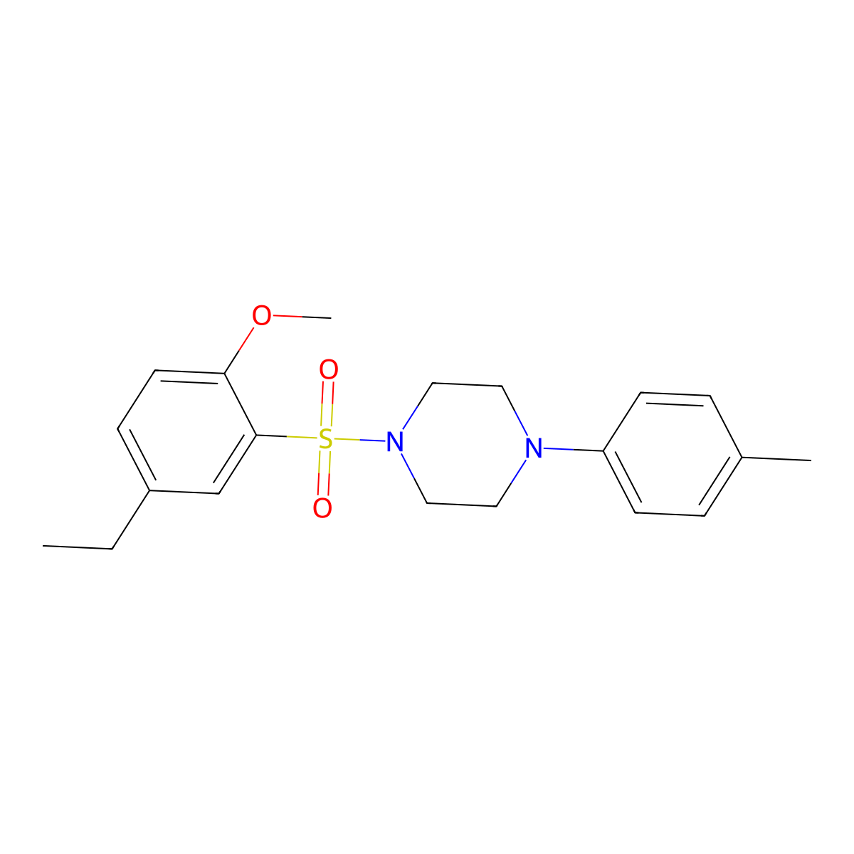 1-(5-Ethyl-2-methoxybenzenesulfonyl)-4-(4-methylphenyl)piperazine molecular structure, CAS 2305565-52-8