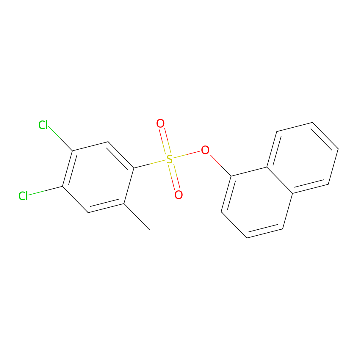 Naphthalen-1-yl 4,5-dichloro-2-methylbenzene-1-sulfonate molecular structure, CAS 2305565-74-4