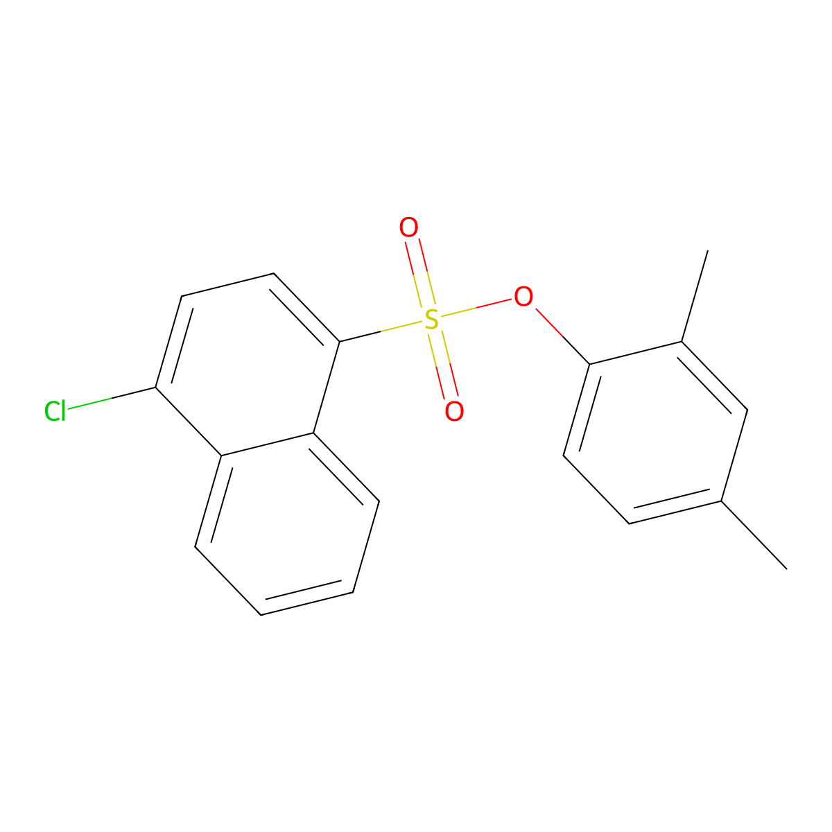 2,4-Dimethylphenyl 4-chloronaphthalene-1-sulfonate molecular structure, CAS 2305565-91-5