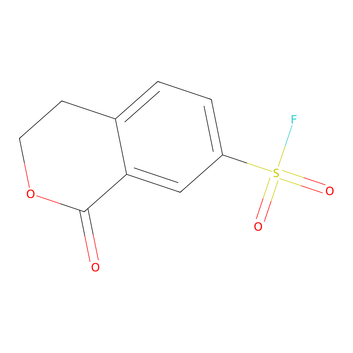 1-oxo-3,4-dihydro-1H-2-benzopyran-7-sulfonyl fluoride molecular structure, CAS 2305567-87-5