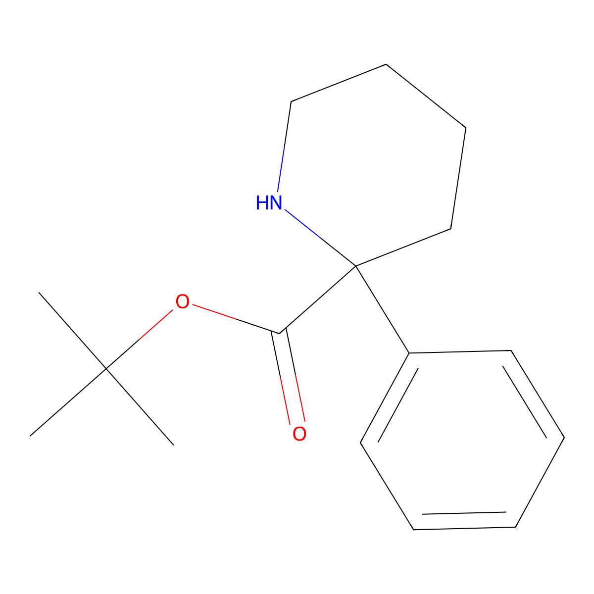 Tert-butyl 2-phenylpiperidine-2-carboxylate molecular structure, CAS 2305578-88-3