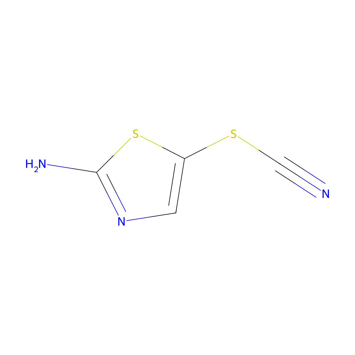 [(2-Amino-1,3-thiazol-5-yl)sulfanyl]formonitrile molecular structure, CAS 23056-10-2