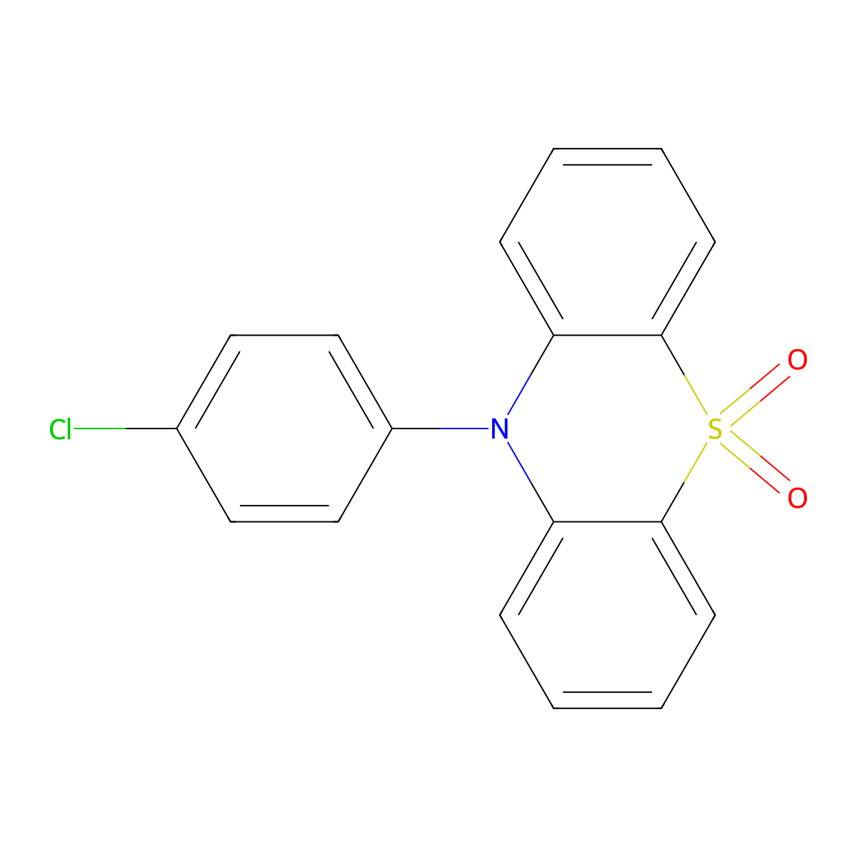 10-(4-Chlorophenyl)-10H-phenothiazine 5,5-dioxide molecular structure, CAS 2305615-54-5