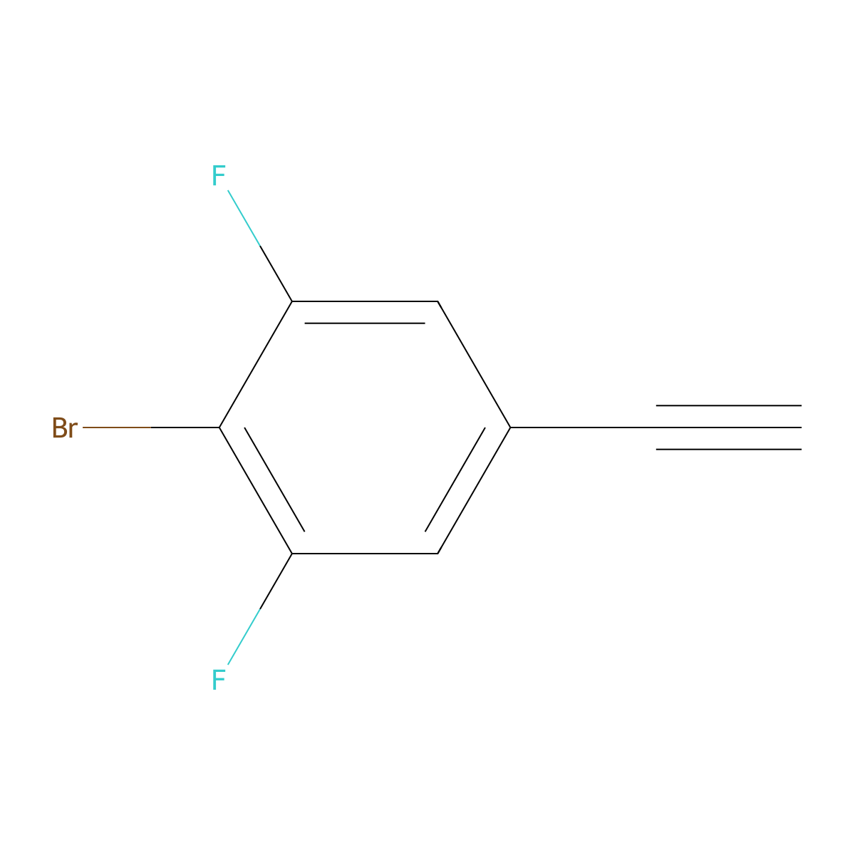 2-Bromo-5-ethynyl-1,3-difluorobenzene molecular structure, CAS 2305621-52-5