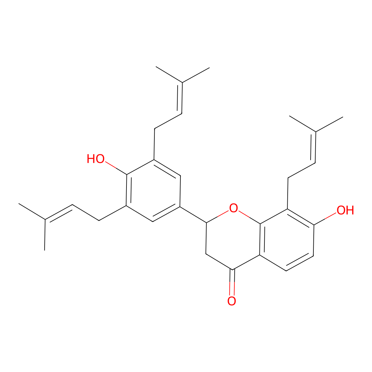 Sophoranone molecular structure, CAS 23057-55-8