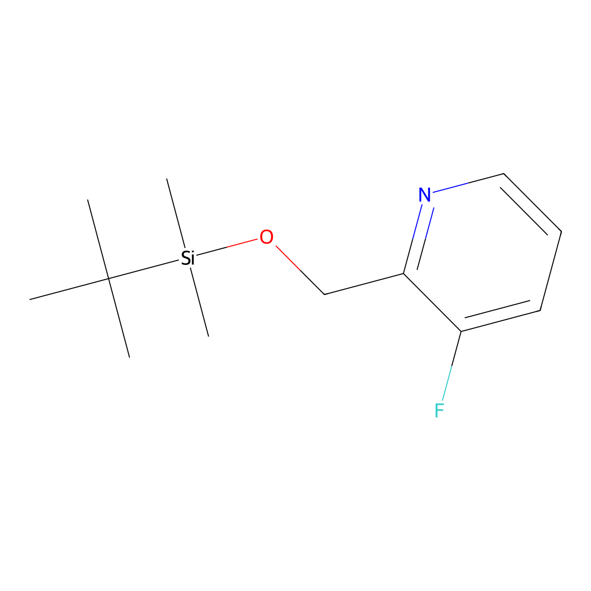 2-(((Tert-butyldimethylsilyl)oxy)methyl)-3-fluoropyridine molecular structure, CAS 2305731-28-4
