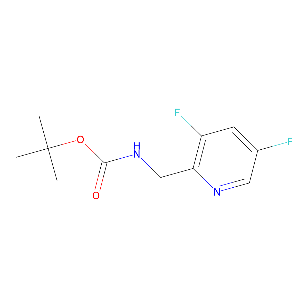 tert-Butyl ((3,5-difluoropyridin-2-yl)methyl)carbamate molecular structure, CAS 2305731-35-3