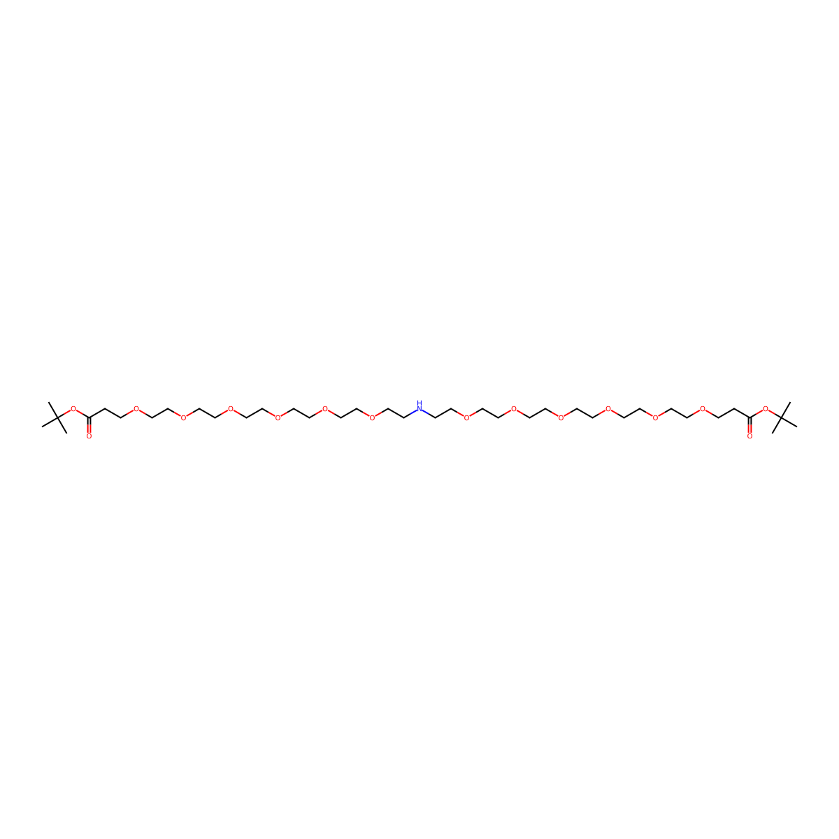 HN-(PEG6-CH2CH2COOtBu)2 molecular structure, CAS 2305765-37-9