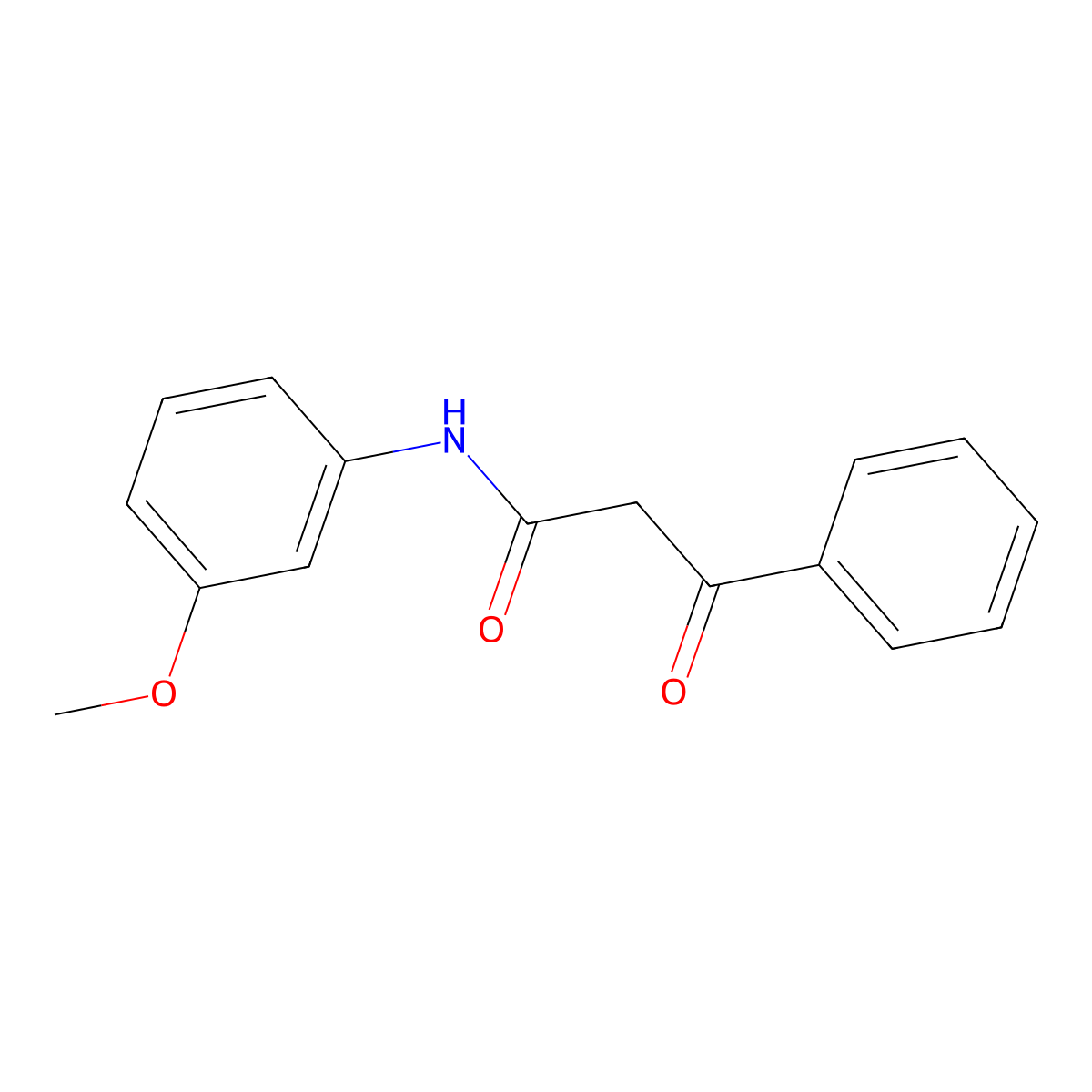 N-(3-methoxyphenyl)-3-oxo-3-phenylpropanamide molecular structure, CAS 23058-90-4