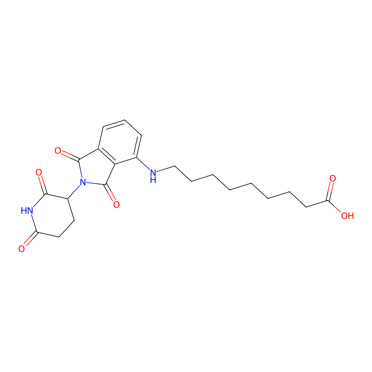Pomalidomide 4'-alkylC8-acid molecular structure, CAS 2305936-70-1