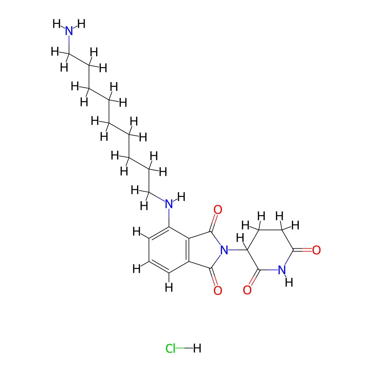 4-((9-Aminononyl)amino)-2-(2,6-dioxopiperidin-3-yl)isoindoline-1,3-dione hydrochloride molecular structure, CAS 2305936-77-8