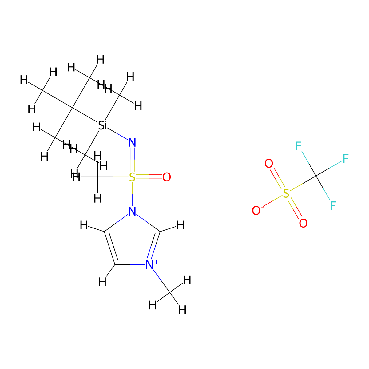 1-(N-(tert-butyldimethylsilyl)-S-methylsulfonimidoyl)-3-methyl-1H-imidazol-3-ium trifluoromethanesulfonate molecular structure, CAS 2305948-69-8