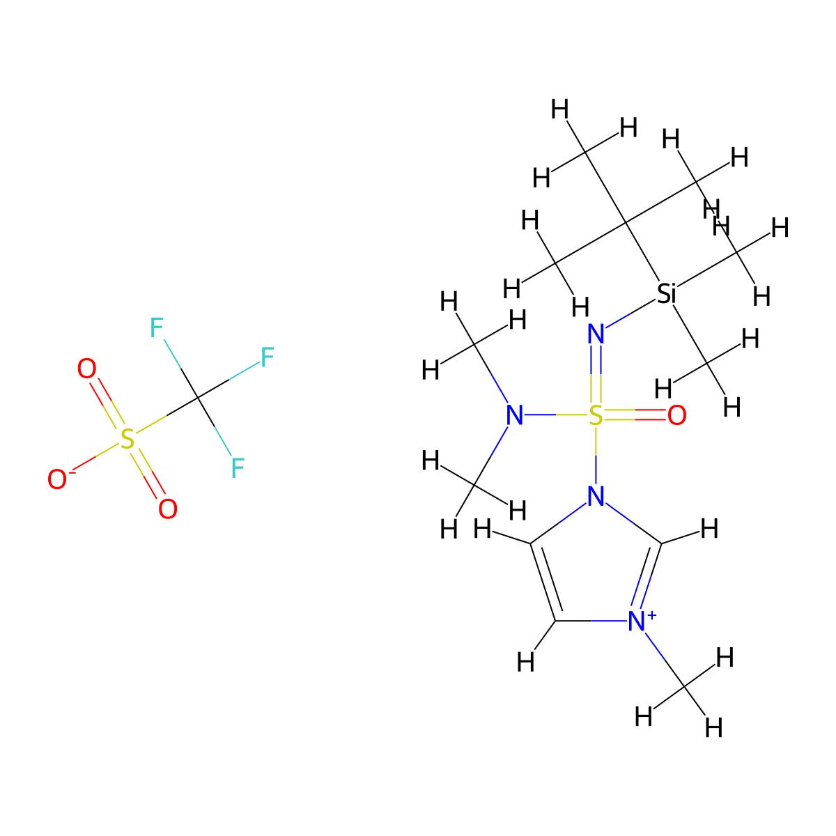 N-[N-[Tert-butyl(dimethyl)silyl]-S-(3-methylimidazol-3-ium-1-yl)sulfonimidoyl]-N-methylmethanamine;trifluoromethanesulfonate molecular structure, CAS 2305948-71-2