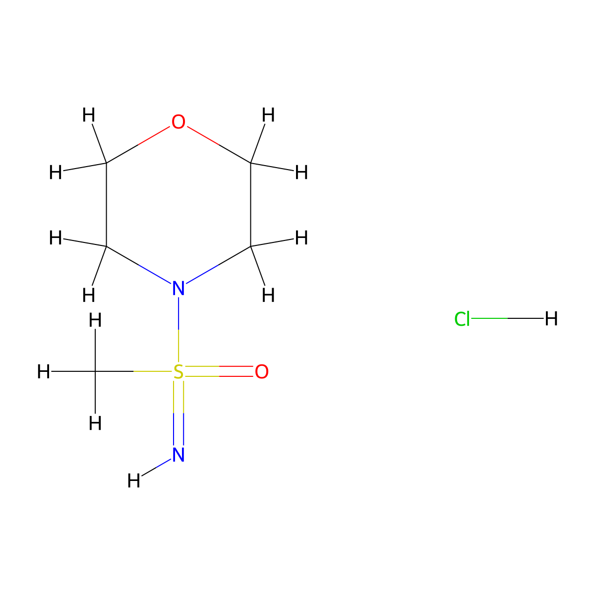 Imino(methyl)(morpholin-4-yl)-lambda6-sulfanonehydrochloride molecular structure, CAS 2305948-96-1