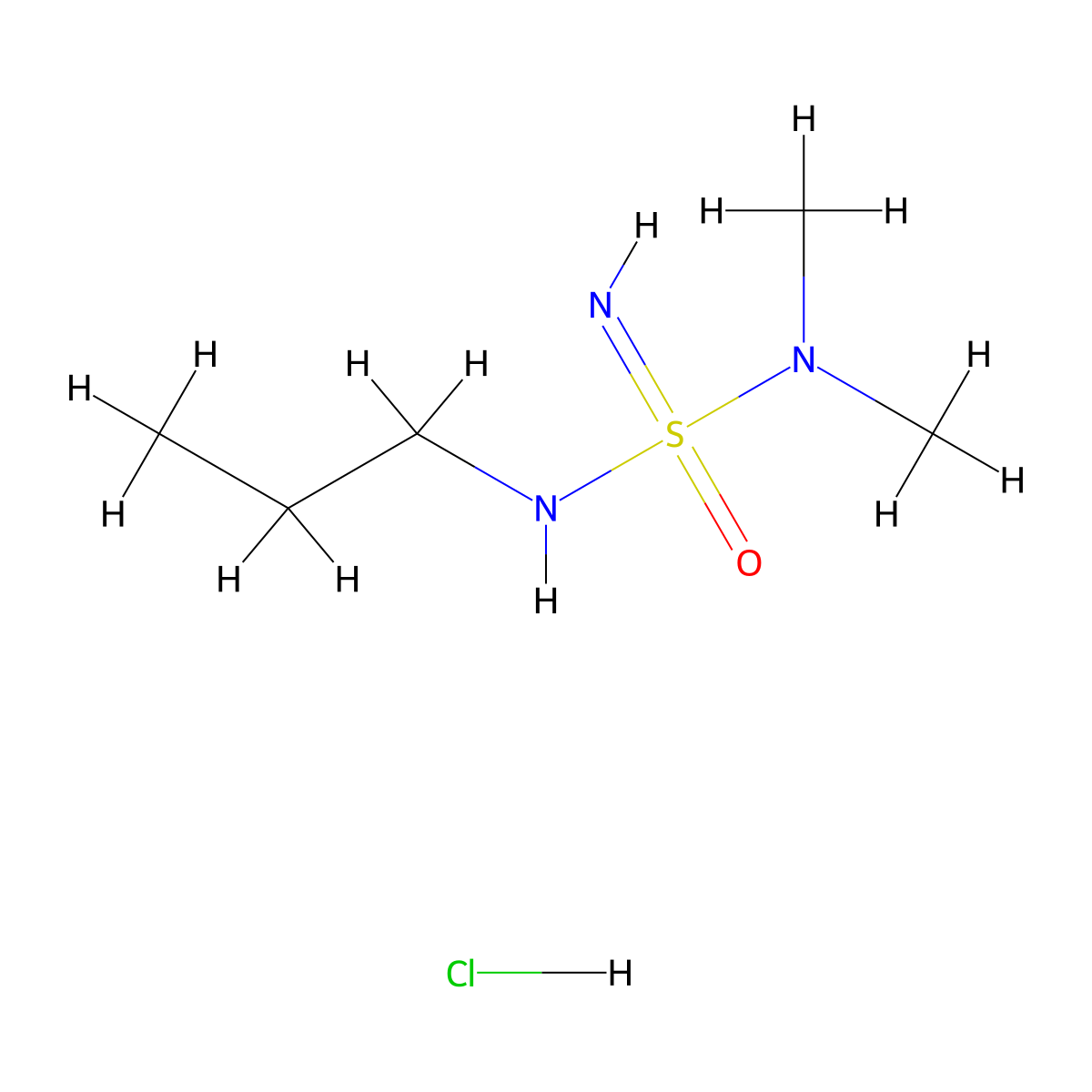 (dimethyl-S-aminosulfonimidoyl)(propyl)amine hydrochloride molecular structure, CAS 2305949-05-5