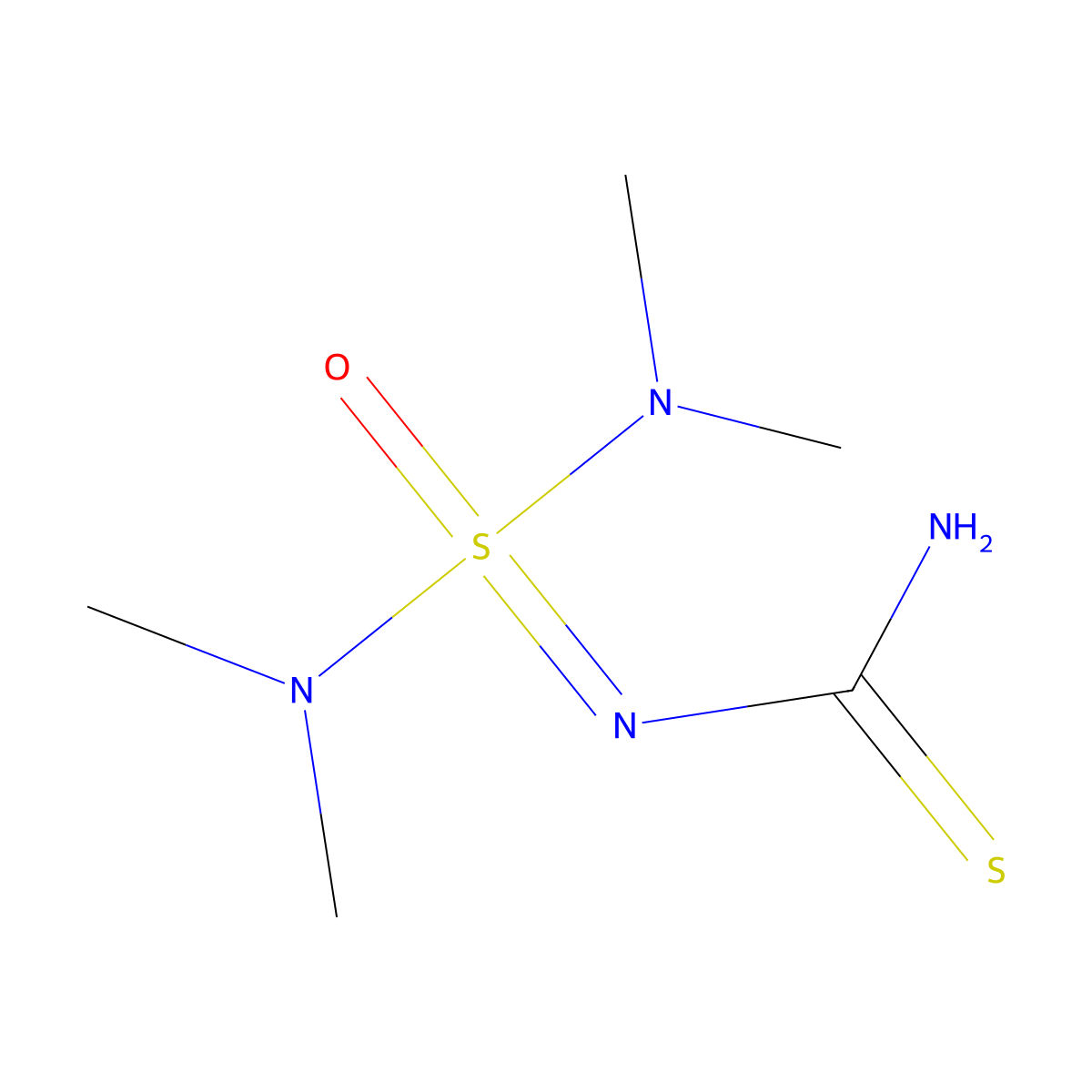 [Bis(dimethylamino)(oxo)-lambda6-sulfanylidene]thiourea molecular structure, CAS 2305949-24-8