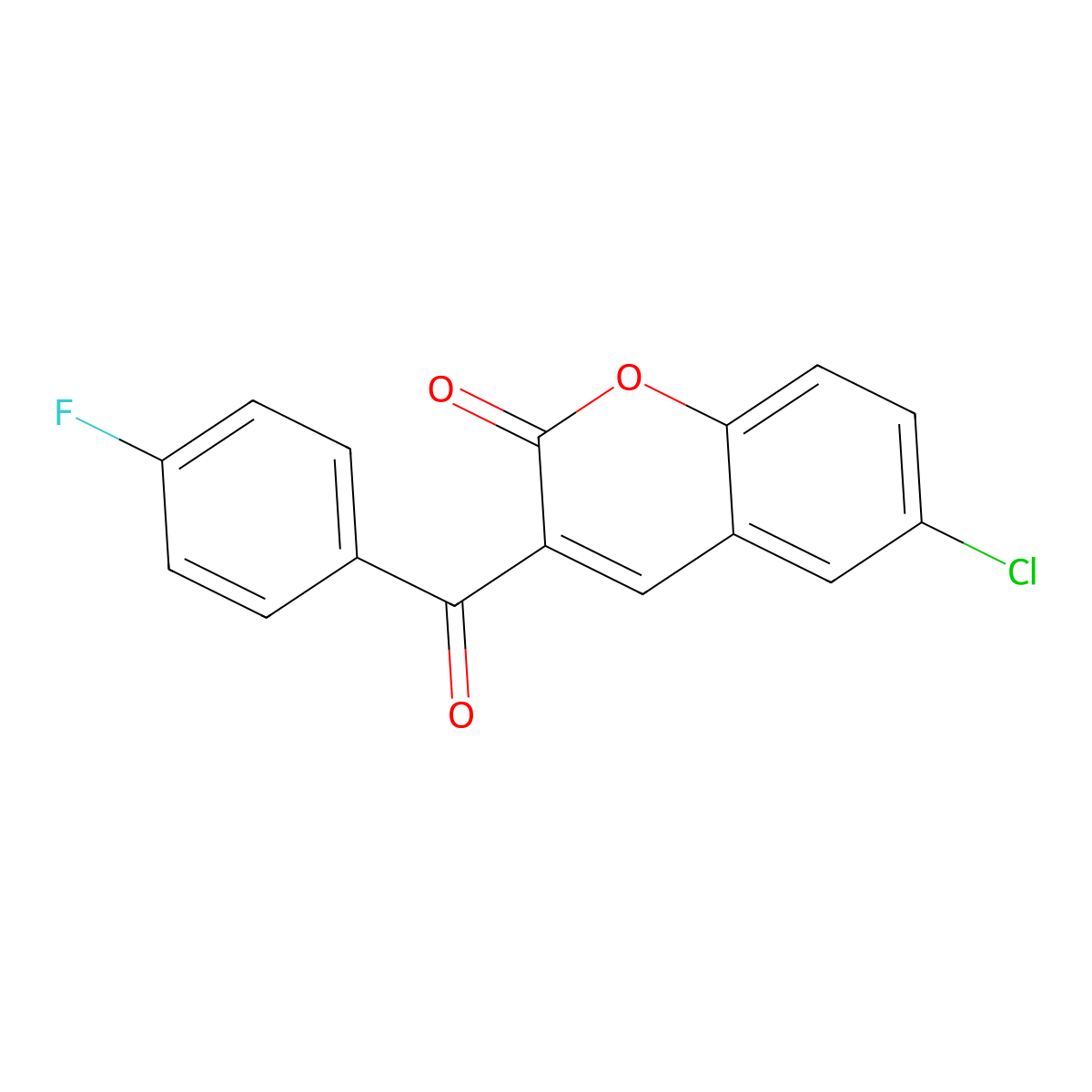 6-chloro-3-(4-fluorobenzoyl)-2H-chromen-2-one molecular structure, CAS 2305977-54-0