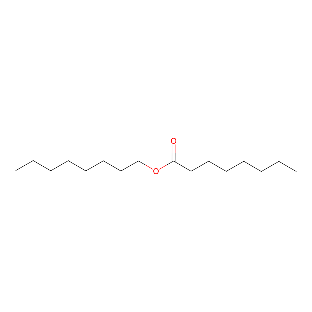 Octyl caprylate molecular structure, CAS 2306-88-9