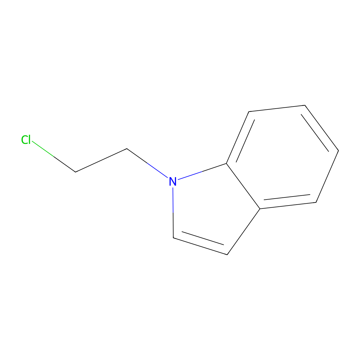 1-(2-chloroethyl)-1H-indole molecular structure, CAS 23060-72-2