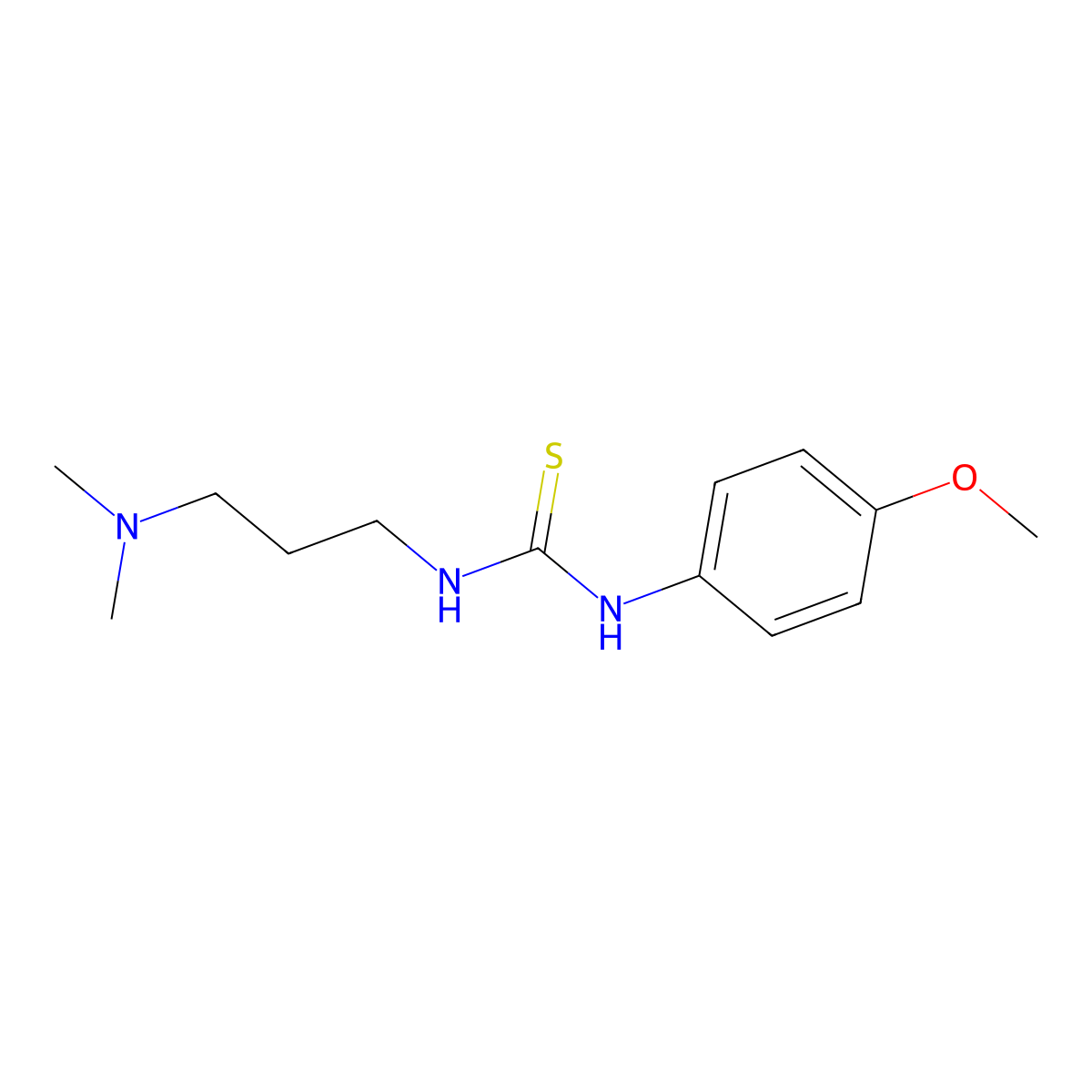 1-[3-(Dimethylamino)propyl]-3-(4-methoxyphenyl)thiourea molecular structure, CAS 23061-69-0
