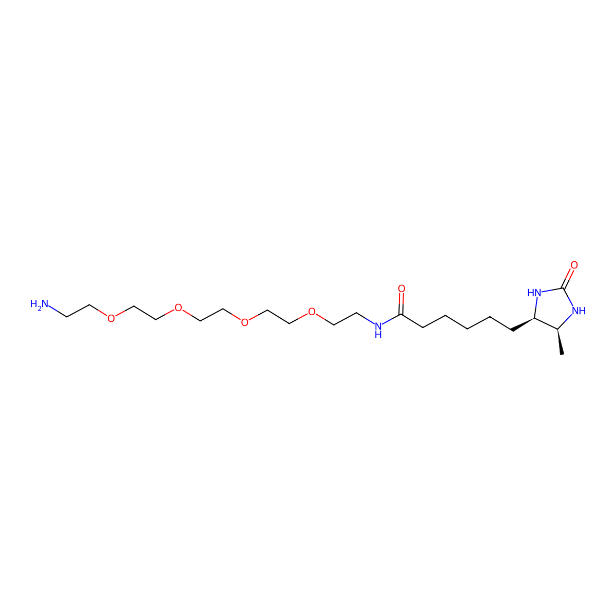 Amine-PEG4-Desthiobiotin molecular structure, CAS 2306109-91-9