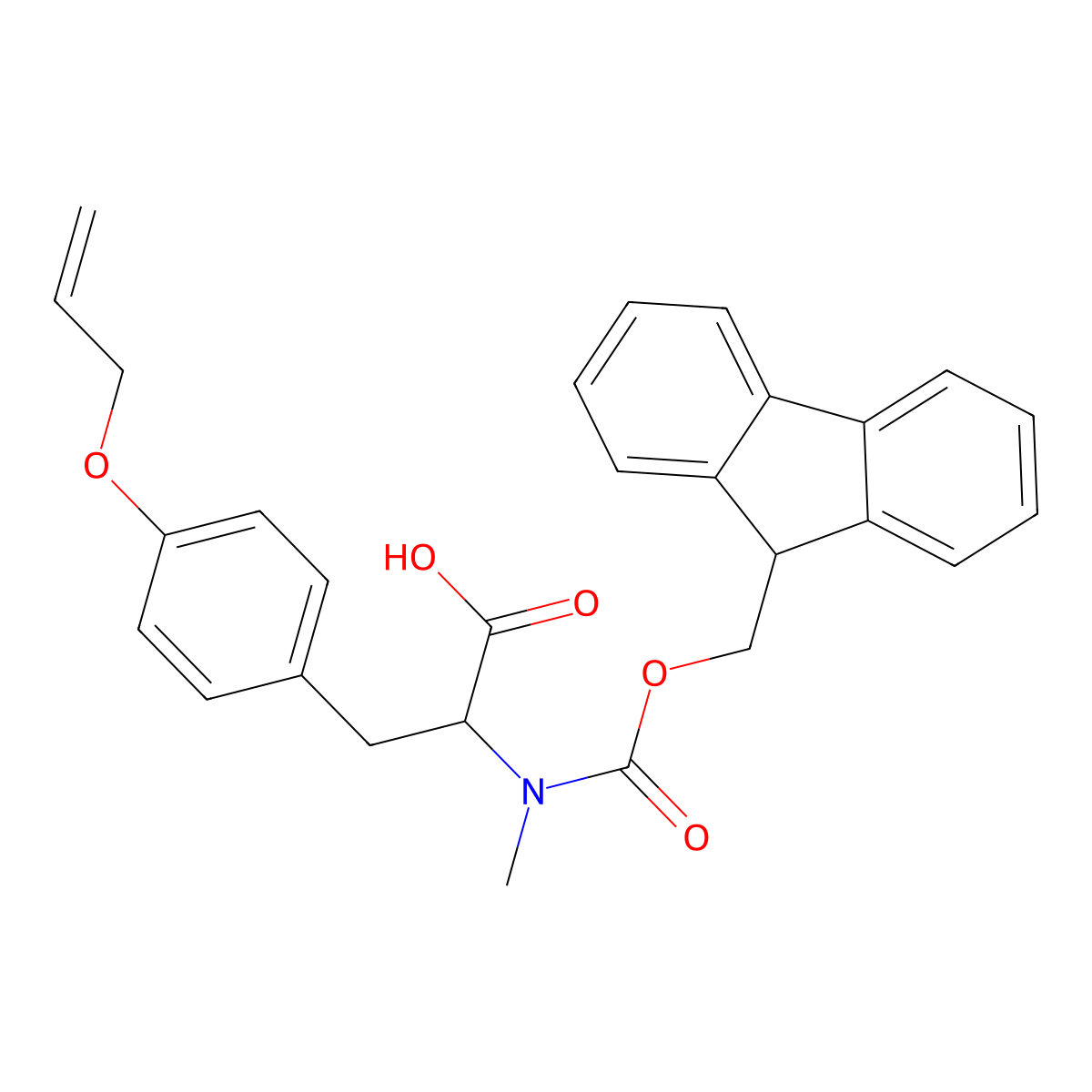 N-Fmoc-N-methyl-O-allyl-L-tyrosine molecular structure, CAS 2306128-24-3