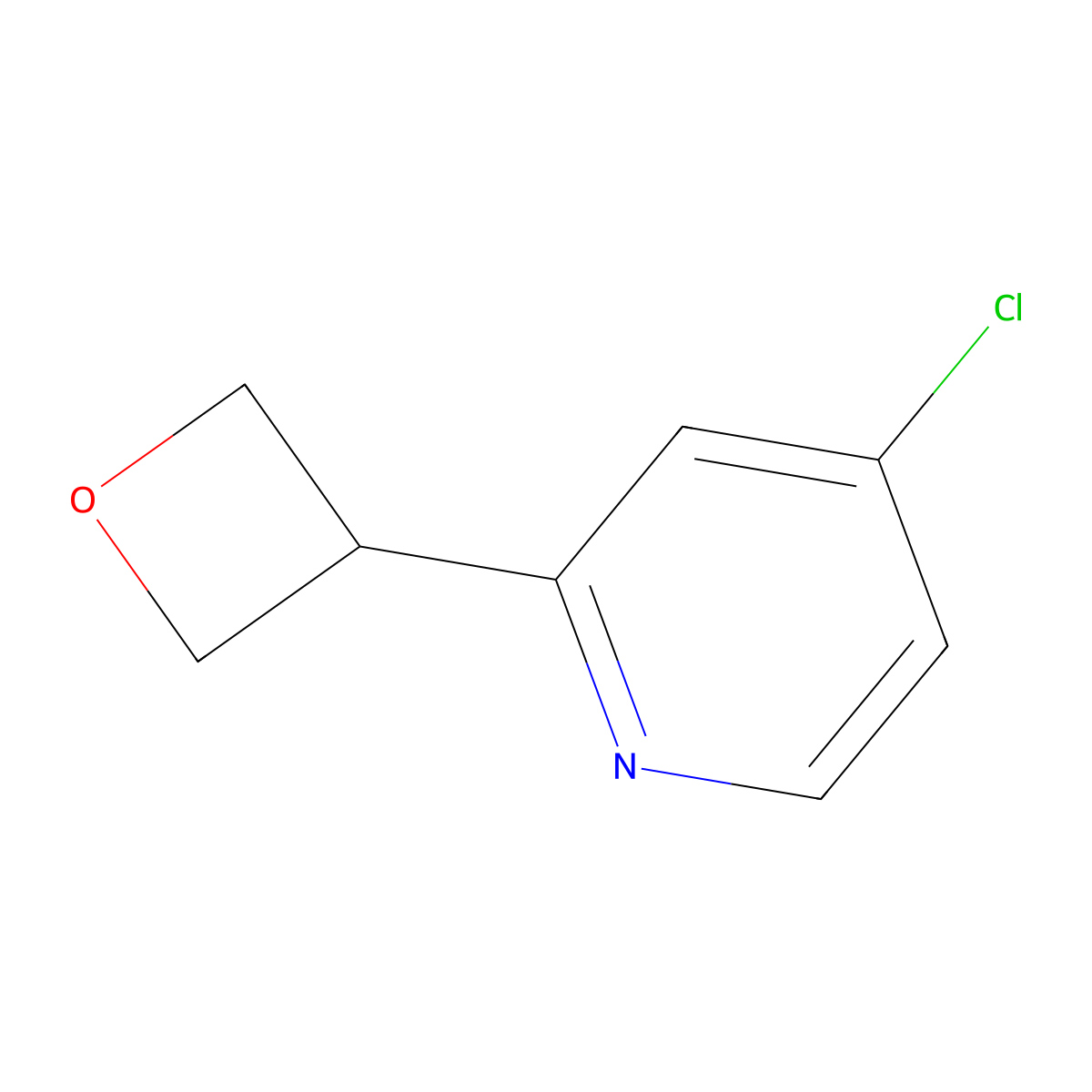 4-Chloro-2-(oxetan-3-yl)pyridine molecular structure, CAS 2306138-50-9