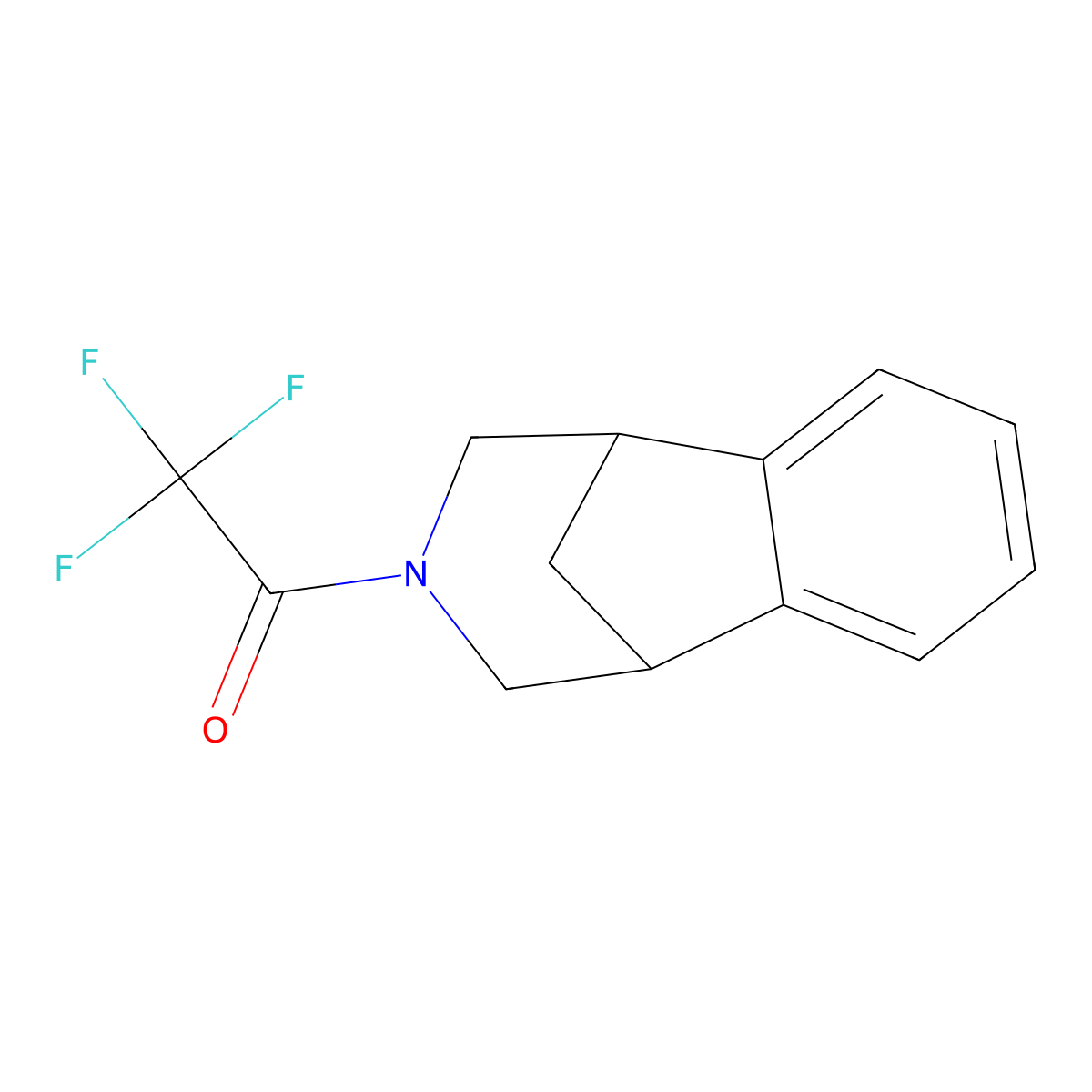 2,2,2-Trifluoro-1-(1,2,4,5-tetrahydro-3H-1,5-methano-3-benzazepin-3-yl)ethan-1-one molecular structure, CAS 230615-51-7