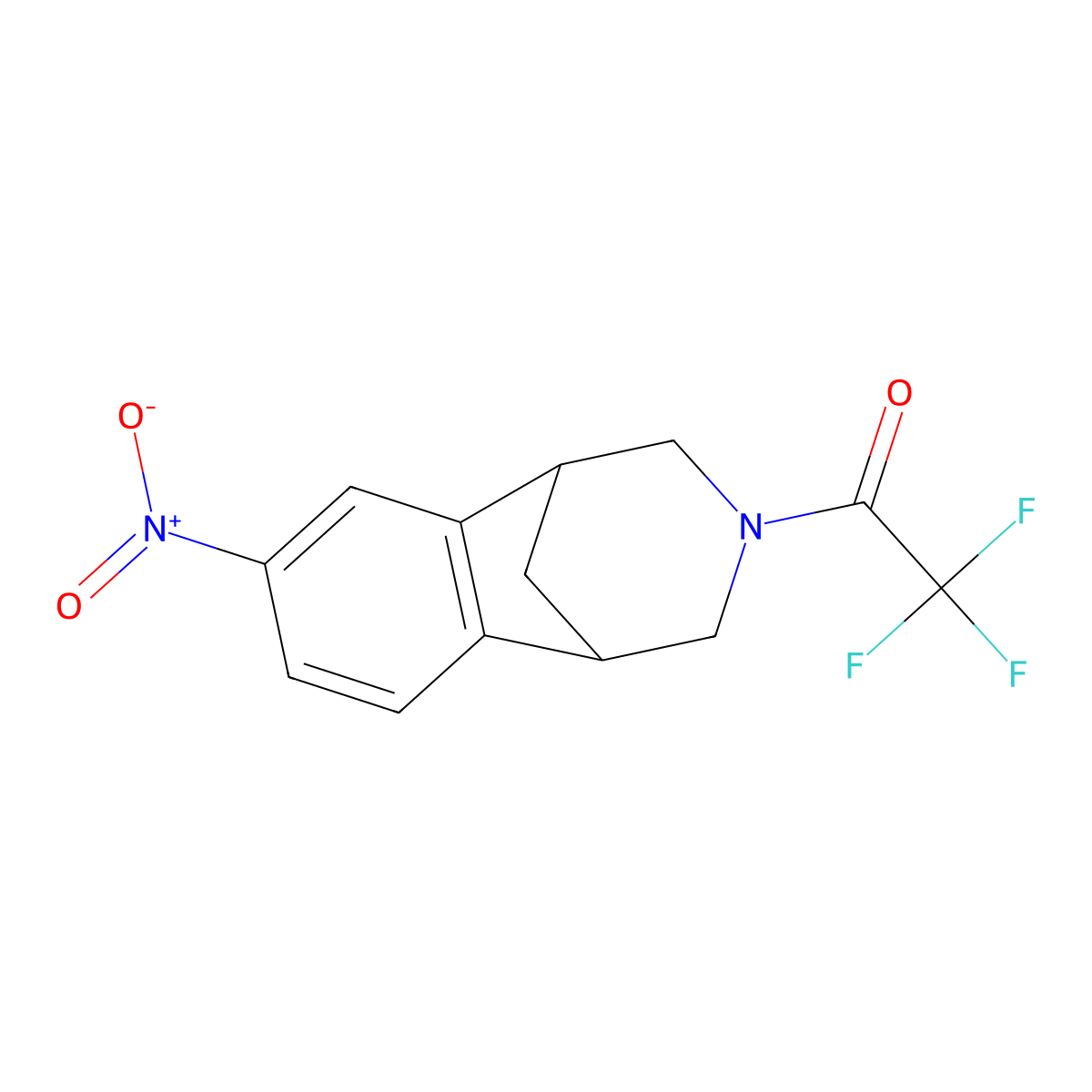 7-nitro-3-(trifluoroacetyl)-2,3,4,5-tetrahydro-1H-1,5-methano-3-benzazepine molecular structure, CAS 230615-53-9