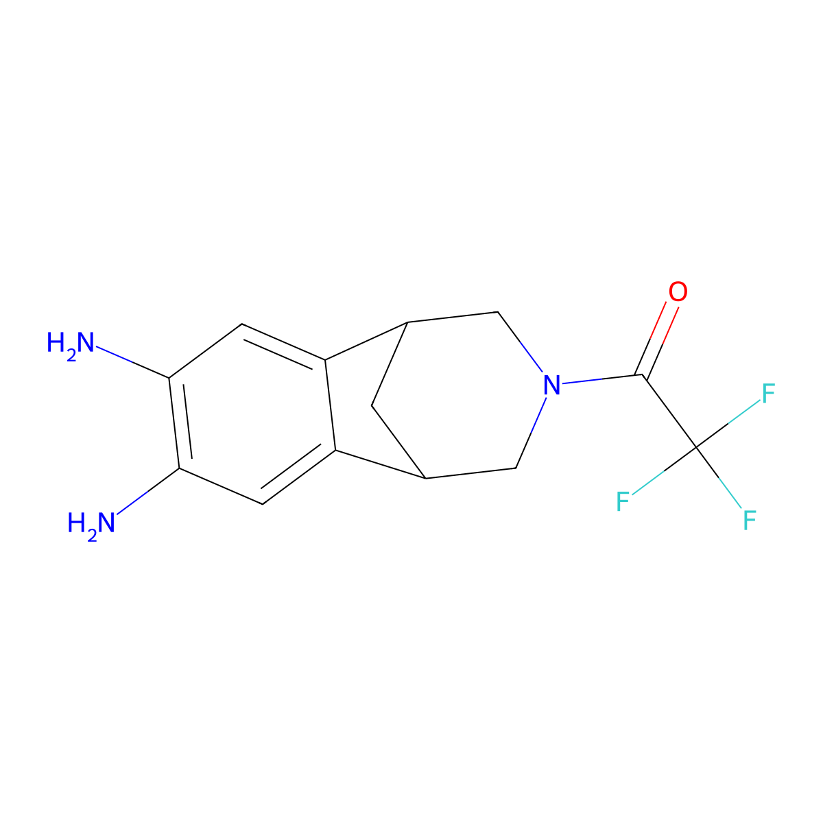 1-(7,8-Diamino-1,2,4,5-tetrahydro-3H-1,5-methano-3-benzazepin-3-yl)-2,2,2-trifluoroethan-1-one molecular structure, CAS 230615-69-7