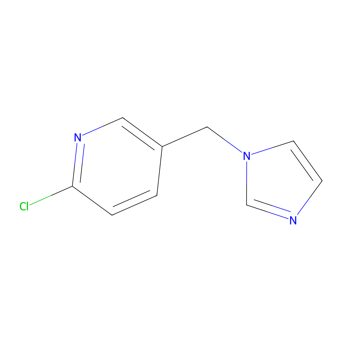 2-chloro-5-(1H-imidazol-1-ylmethyl)pyridine molecular structure, CAS 230617-61-5