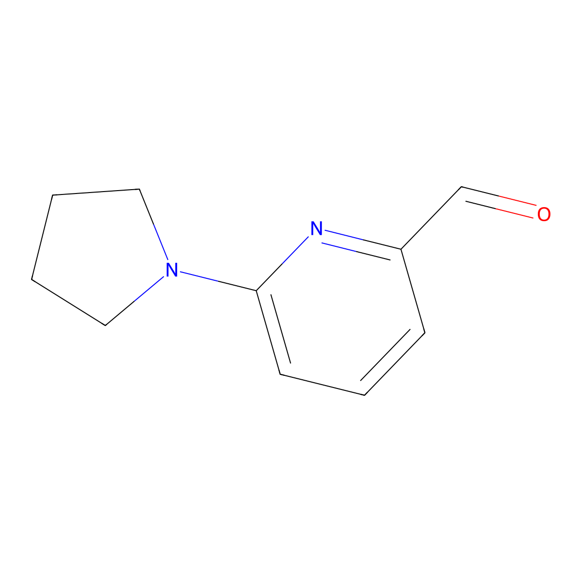 6-Pyrrolidin-1-ylpyridine-2-carbaldehyde molecular structure, CAS 230618-24-3
