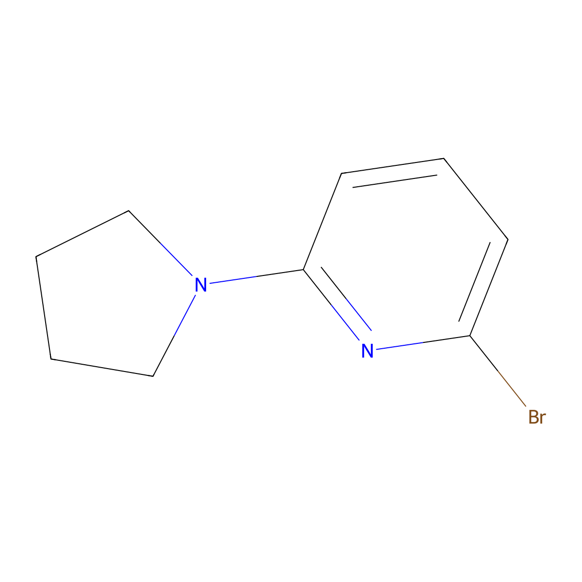 2-Bromo-6-(pyrrolidin-1-yl)pyridine molecular structure, CAS 230618-41-4