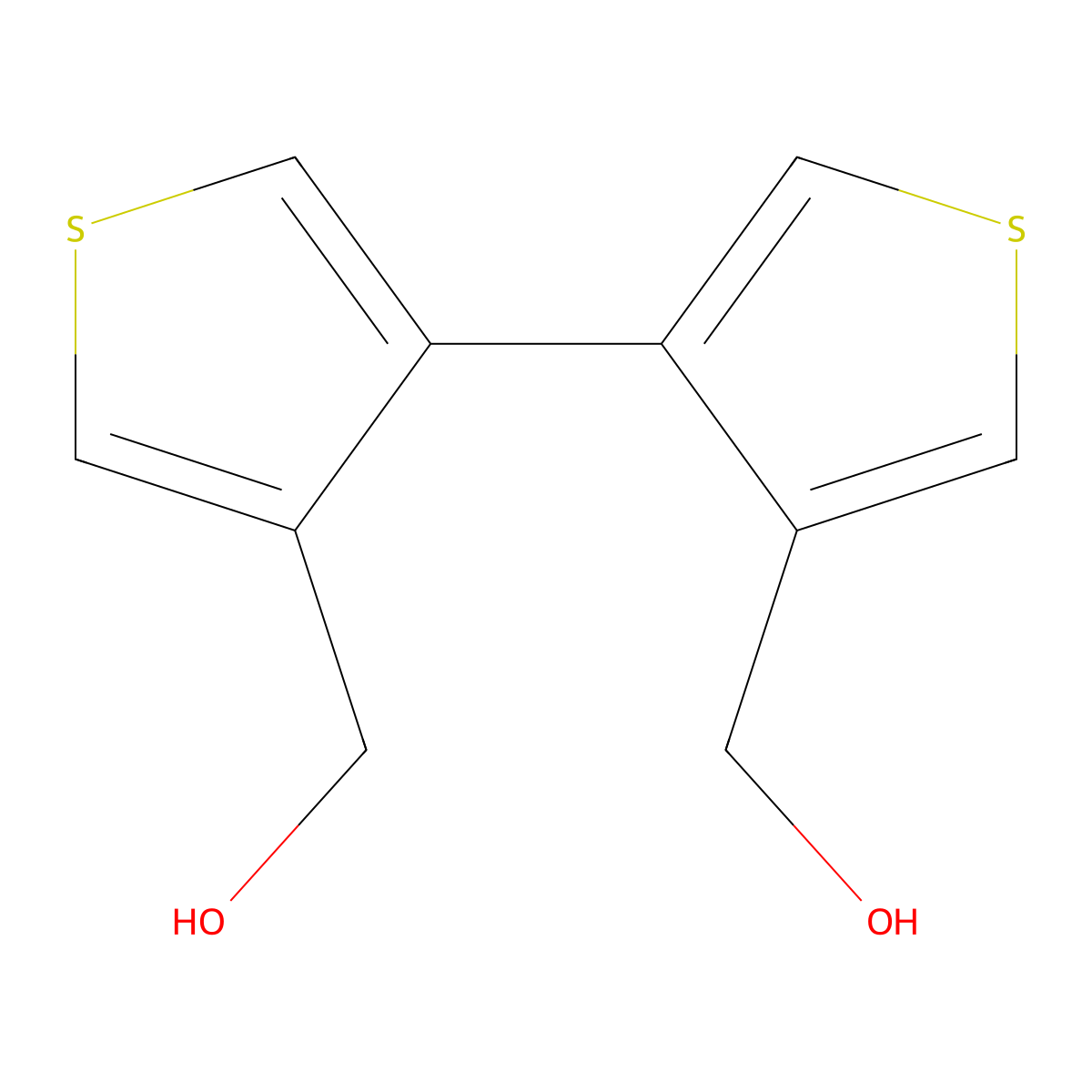 [3,3'-Bithiophene]-4,4'-dimethanol molecular structure, CAS 23062-33-1
